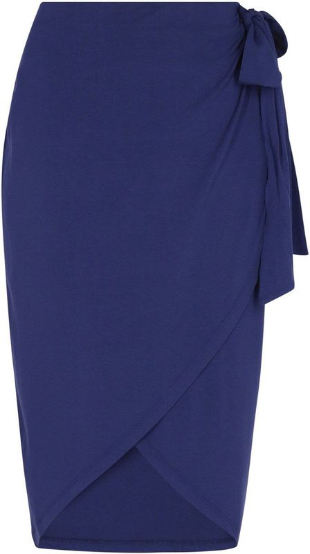 DreiMaster - Maritim - Rok - Navy - Wikkelrok - Knielengte