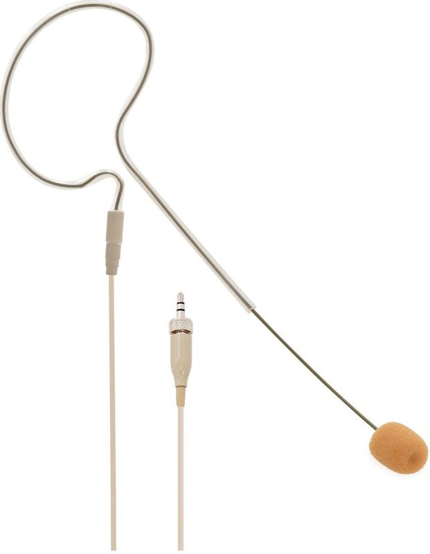 SubZero Enige Oorhoofdtelefoon Mic, Compatibel met Sennheiser systemen, Tan