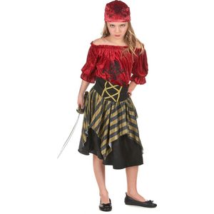 LUCIDA - Piratenbandiet outfit voor meisjes - L 128/140 (10-12 jaar)