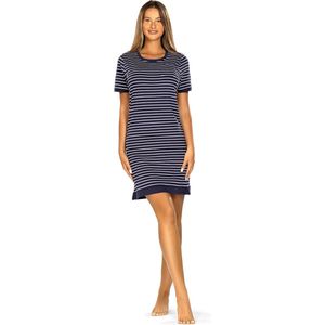 Dames Nachthemd 'Original Stripe Blue' met korte mouw