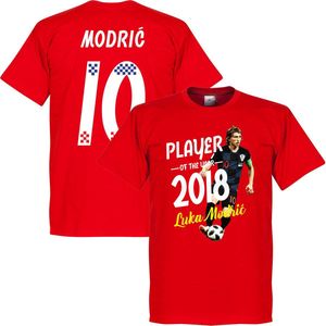 Modric Voetballer van het jaar 2018 T-Shirt - Rood - S