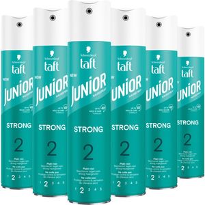 6x Taft Junior Hairspray Strong 250 ml