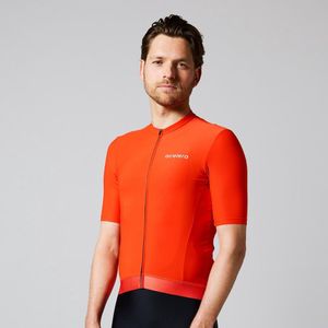 Acelera Intermediate Wielershirt | Fietsshirt Heren Korte Mouw | Wielrenshirt | Fietskleding | Oranje | Maat XL