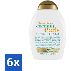 6 x OGX - Coconut Curls - Conditioner - Krulverzorging - Voedend - 385 ml - Krulverzorging - Conditioner - Kokosolie - Krullen Definiëren - Anti-pluis