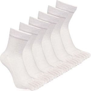 Hoogwaardige Teensokken Set 3 Paar Wit M - Past Als Een Tweede Huid - Minder Kans Op Blaren - Teensokken Heren - Teensokken Dames - Teen Sokken