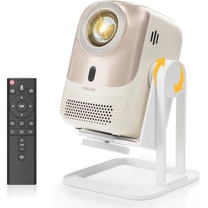Mini Projector 4K 1080p Full HD met Android OS - Draagbare 360° Rotatable Projector voor Thuis & Buiten