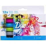 Ecoline Duotip marker set Basis | 12 kleuren