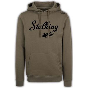 Karpervissen - Karper - Hoodie - Trui - Stalking - Struinen - Olive - Maat L