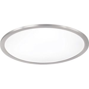 LED Plafondlamp WiZ - Smart LED - Torna Givon - 36W - Aanpasbare Kleur - Dimbaar - Afstandsbediening - Rond - Mat Nikkel - Aluminium