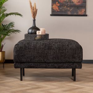 Bronx71® Hocker Denver stof chenille zwart