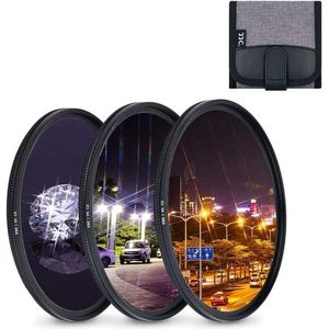 58mm Sterrenfilter Set (4 punten 6 punten 8 punten) + Filterzakje - Geschikt voor Canon Nikon Pentax Olympus Samsung Sony Panasonic Fujifilm Camera Lens