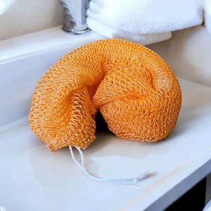 AfricanFabs® Afrikaanse spons / net sponge - traditionele SAPO spons / Ghanese scrub spons - Perzik