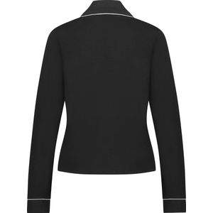 Hunkemöller Dames Nachtmode Jacket Jersey Essential - Zwart - maat XL