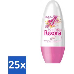 Rexona - Tropical - Deo Roller - Fris & Fruitig - 50 ml - Bulkverpakking - 25 stuks