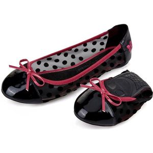 Butterfly Twists – ballerina schoenen dames – Jessica Black/Red – maat 36 - ballerina schoenen meisjes - Moederdag - Cadeau