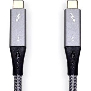 Thunderbolt 3 Kabel - USB-C naar USB-C - 100W - 40Gbps- Gecertificeerd - 1.5 Meter