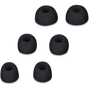New Age Devi - 6x siliconen oordopjes geschikt voor Apple Airpods Pro 2 Pro 1 - Vervangende in-ear covers in zwart - 3 maten