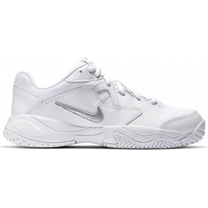 Nike Court Lite 2 Sportschoenen Dames - White/Mtlc Silver-White
