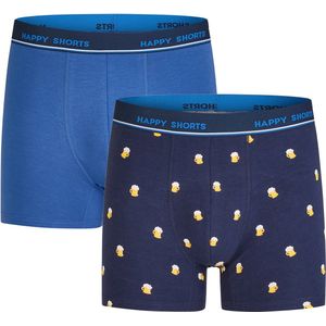 Happy Shorts - Oktoberfest 2-Pack - Boxershorts - Blauw - Bierpull-print