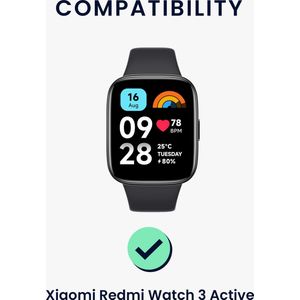 kwmobile nylon bandje voor smartwatch - geschikt voor Xiaomi Redmi Watch 3 Active - 14 - 22 cm - Polsbandje in zwart