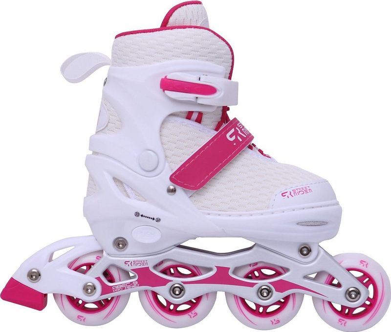 Street Rider Inline Skates Verstelbaar Skeeler Roze/ Wit Maat