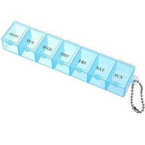 7 dagen pillendoos - Pillendoosje - draagbaar - tabletorganizer 7 dagen - dagelijkse pillendoosorganizer - wekelijks met 7 grote - voor Vitamins, visolie, supplementen, medicijnen