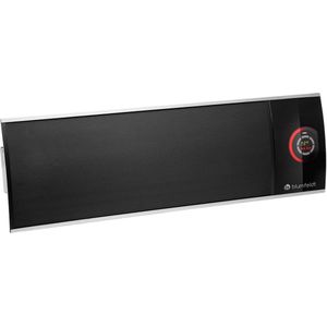 Blumfeldt Cosmic Beam Ultra Terrasverwarming - Infrarood - Convectieverwarming - IR Comfort Heat - 2200 W - Thermostaat: 5 - 45 °C - Stralingsbereik 100x32 cm - Timer - Plafond- of wandmontage - Afstandsbediening - Aluminium behuizing - Zwart