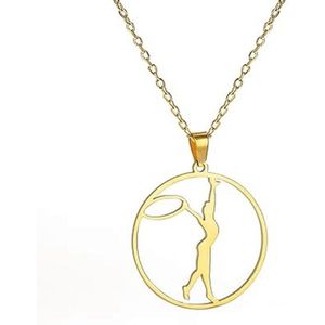 Gymnastiekketting voor meisjes - Roestvrijstalen sieraden voor ritmische gymnastiek en dans