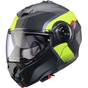 Caberg Duke Evo Indy Mat Grijs Geel Systeemhelm - Maat S - Helm