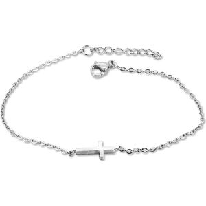 Montebello Armband Raizy - 316L Staal - Bedel - Kruis - 6mm - 19cm