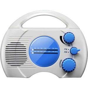 GTB® Douche Radio - Radio - Douche Speaker - Blauw - 19cm x 19cm x 2cm