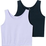 Name it top meisjes - 2 stuks - blauw - lila - NKFdaniela- maat 122/128