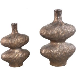 PTMD Vaas Chelsean - 21x12x31 cm - Keramiek - Brons