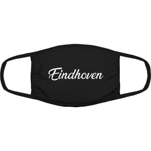 Eindhoven mondkapje | gezichtsmasker | bescherming | bedrukt | logo | Zwart mondmasker van katoen, uitwasbaar & herbruikbaar. Geschikt voor OV