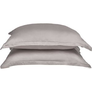 Coco & Cici - Tencel Sateen Kussensloop 70 x 60 cm - Kussenhoes - Lyocell - Extra Zacht & 100% Natuurlijk - Taupe