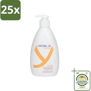 25 x Lactacyd Classic - Intieme Waslotion - Reinigend - Met Natuurlijk Melkzuur - 400 ml - Grootverpakking - Intieme Waslotion - Melkzuur - Natuurlijke Melkzuur - Intieme Hygiëne - Intieme Verzorging