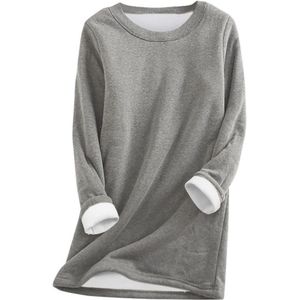 Fleece Lined Sweater Dames Plus Size casual Warm en Comfortabel