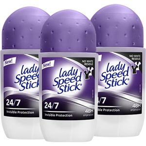 Lady Speed Stick Invisible Protection Deodorant Roller - 3 x 50ml - Deodorant Vrouw