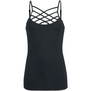 Black Premium by EMP Zwarte top met vetersluiting - Dames - S