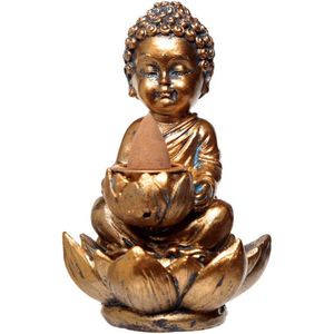 Boeddha Lotus BF wierookbrander - Lotus - Backflow Wierookbrander - Goudkleur