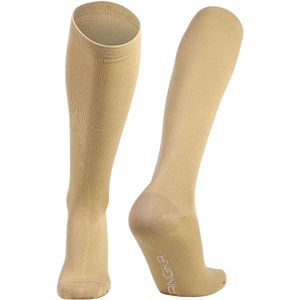 KANGKA® Compressiekousen met 20-30 mmHg maat M (38-40) - Hardlopen Steunkousen - Compressie sokken Vliegtuig - Wandelsokken - Unisex - Beige