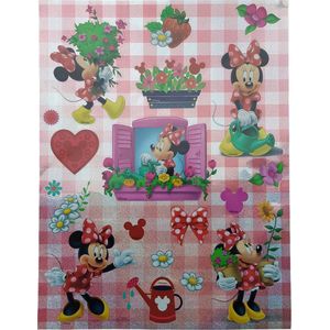 Glitter stickers Minnie Bloemen