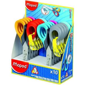 Sensoft 3D schaar 13 cm - linkshandig - zachte grepen - assorti  kleuren