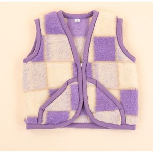 Moonrise kids wollen vest paars block 98-104