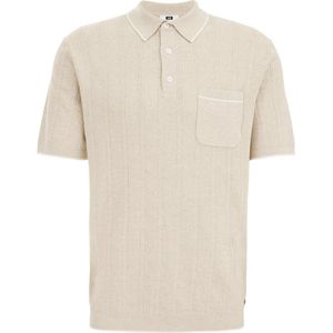 WE Fashion Heren polo met structuur