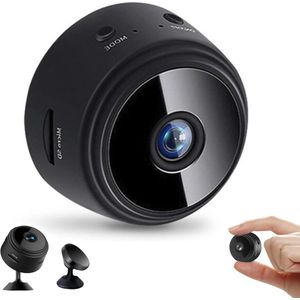 Mini Spy Camera - Verborgen Wifi Camera - 1080P HD Nachtzicht - Bewegingsdetectie Surveillance - Geschikt voor Beveiliging & Oppas - Draadloos - Zwart - Compact - 1 Stuk