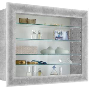 Vitrine Hangkast Bora 63 cm breed - Grijs beton