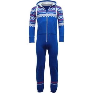 JC Blue - Aztec Blauwe Onesie kinderen - Onesie Jongens - Onesie Meisjes - Maat 146