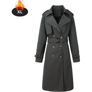 Livano Mantel Dames - Tussenmantel - Jas - Mantelpakje - Trenchcoat - Overjas - Overcoat - Winter - Grijs - XS