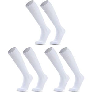3 Paar Witte Voetbalsokken voor Kinderen - Ademend en Comfortabel